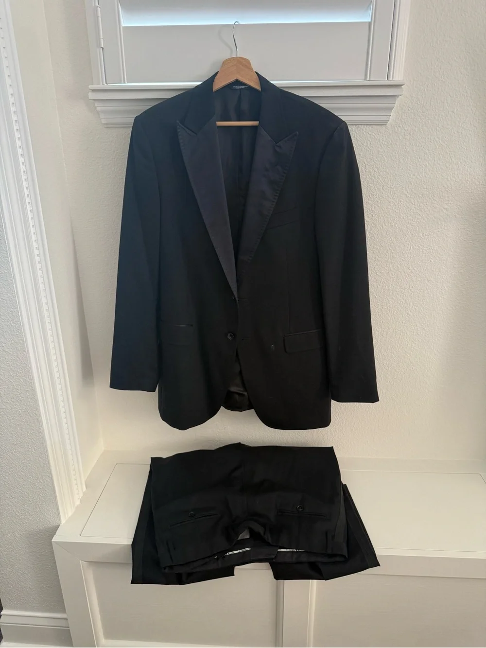 Dolce & Gabbana Black Two-Piece Tuxedo Blazer & Trousers